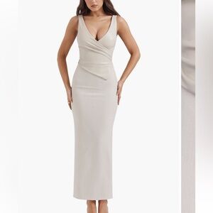 Cream Maxi Cocktail Dress